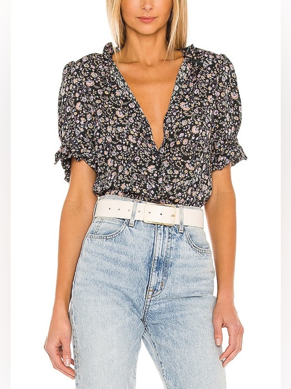 Selkie the bistro blouse in spirit floral button up